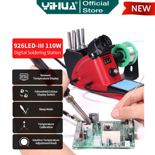 Yihua 926 LED III 110W Solder Station Anti Static Jepitan Dudukan ORI
