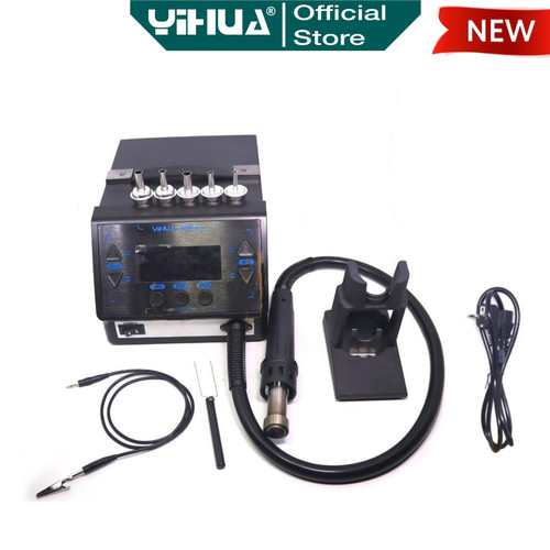 Yihua 993DM-II Blower Solder Uap Hot Air Gun Chanel Suction Pen ORI