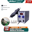 Yihua 857D+ Blower Solder Uap Digital SMD Hot Air Rework Brushless Fan