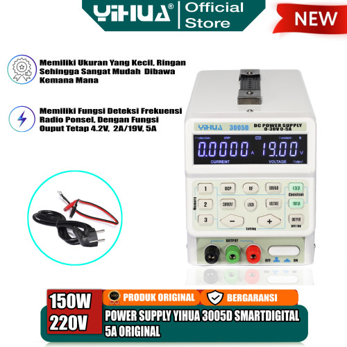 Yihua 3005D Power Supply Smart Digital HP 30V 5A Penghancur Short ORI