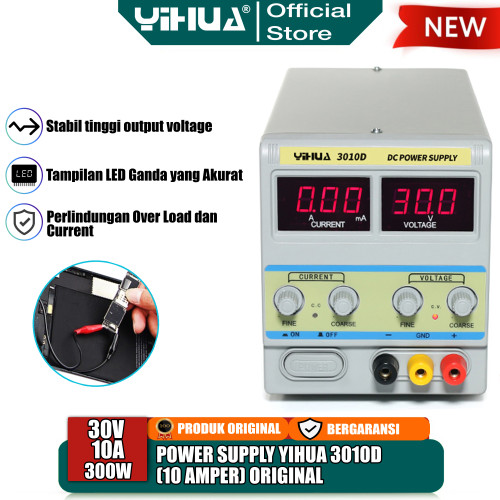 Yihua 3010D DC Stabilized Power Supply 30V 10A Penghancur Short ORI