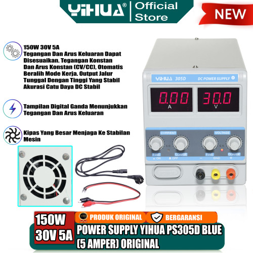 Yihua PS305D Power Supply Digital DC 5A 30V Repair Penghancur Short