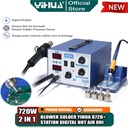 Yihua 872D+ Blower Solder Uap 2 IN 1 Hot Air Gun Soldering Station ORI