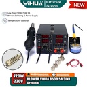 Yihua 853D Blower Solder Uap 3 IN1 Soldering Station Power Supplay 5A