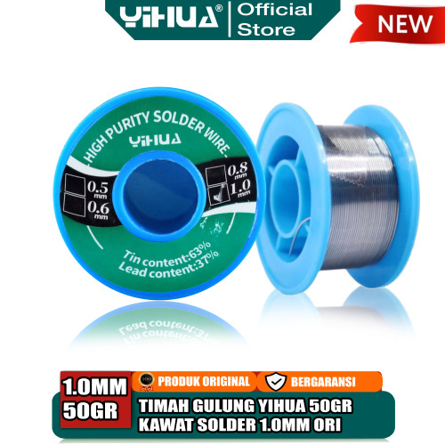 Yihua 1.0mm Timah Gulung 50Gr Kawat Solder Wire Flux Rosin Original
