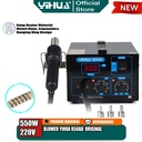 Yihua 850AD Blower Solder Uap Digital Hot Gun SMD Rework Station ORI