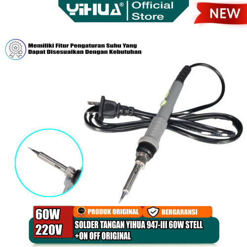 Yihua 947-III Solder Tangan Listrik Iron 60W Adjustable Temperature OR