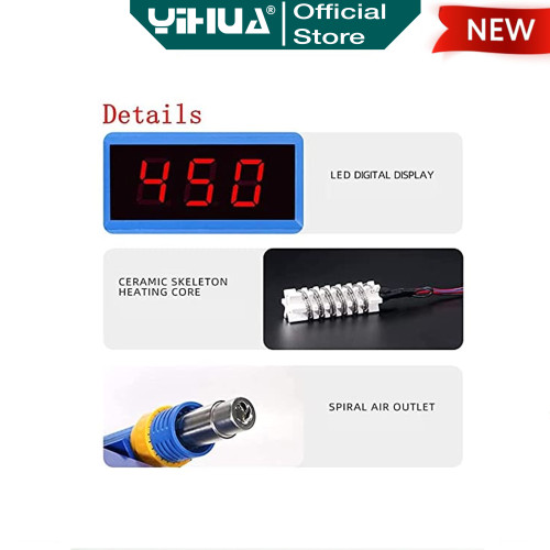 Yihua 8508D Blower HP Solder Uap Station Digital Hot Air SMD Rework