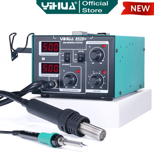 Yihua 852D+ Blower Solder Uap SMD Rework - Soldering Station Original