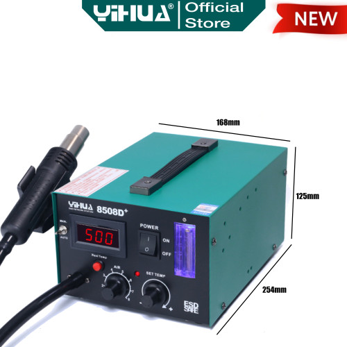 Yihua 8508D+ Blower HP Solder Uap Hot Gun SMD Rework Digital Original