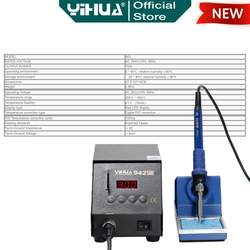 Yihua 942 Solder Station Digital Imported Heater Soldering Iron Tip OR