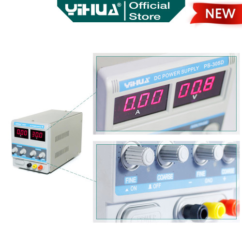 Yihua PS305D Power Supply Digital DC 5A 30V Repair Penghancur Short