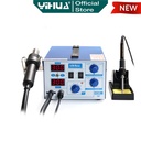 Yihua 872D Blower Solder Uap Hot Air Gun 2 IN 1 Soldering Station ORI