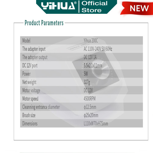 Yihua 200C Pencuci Mata Solder Otomatis Alat Pembersih Mata Solder ORI