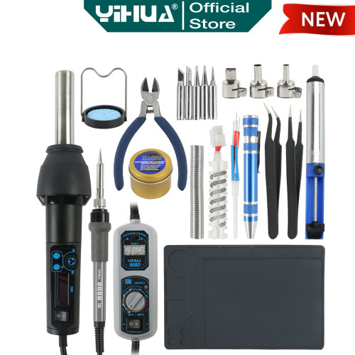 Yihua 908D Solder Tangan - Yihua 8858-I Blower Uap Set + Box Exellent