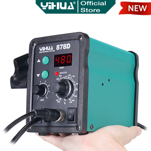 Yihua 878D Blower Solder Uap Hot Air Station 2 IN 1 Soldering Digital