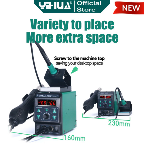 Yihua 8786D-I Blower Uap Hot Air 2 IN 1 Soldering Station Digital ORI