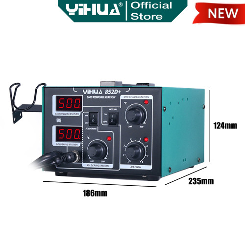 Yihua 852D+ Blower Solder Uap SMD Rework - Soldering Station Original