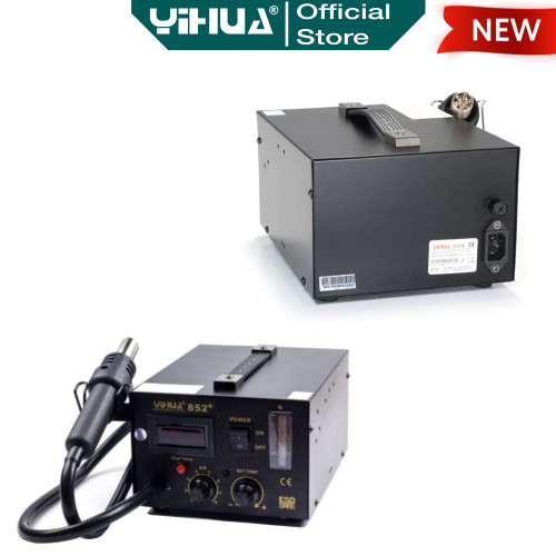 Yihua 852+ Blower Solder Uap Hot Air Gun SMD Rework Digital Station OR
