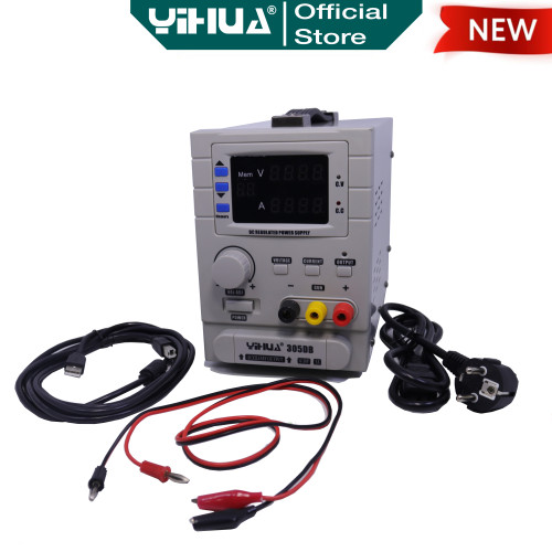 Yihua 305DB Power Supply Digital 5A 30V Repair Penghancur Short Ori