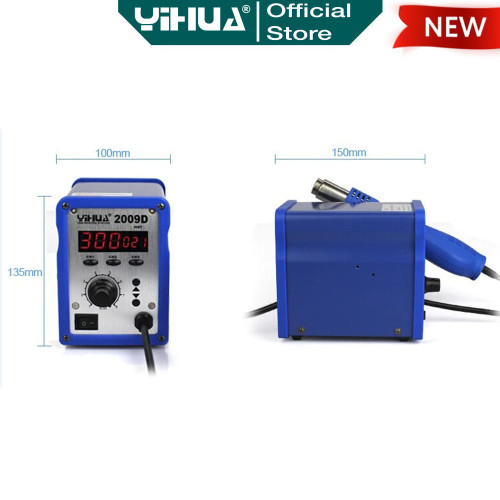 Yihua 2009D Blower Solder Uap Hot Air Gun SMD Rework Station Original