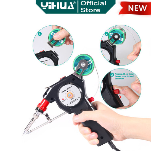 Yihua 929D-I Solder Listrik Otomatis Iron Automatic Feeding Wire