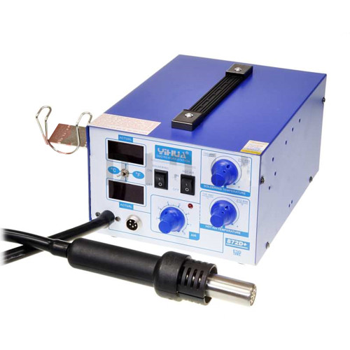Yihua 872D+ Blower Solder Uap 2 IN 1 Hot Air Gun Soldering Station ORI
