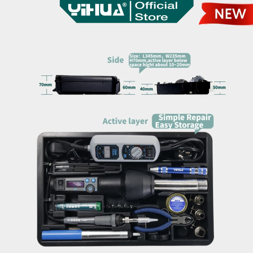 Yihua 908D Solder Tangan - Yihua 8858-I Blower Uap Set + Box Exellent