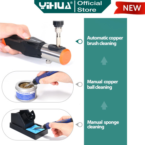 Yihua 200C-II Alat Pemberish Pencuci Mata solder Otomatis Elektrik ORI