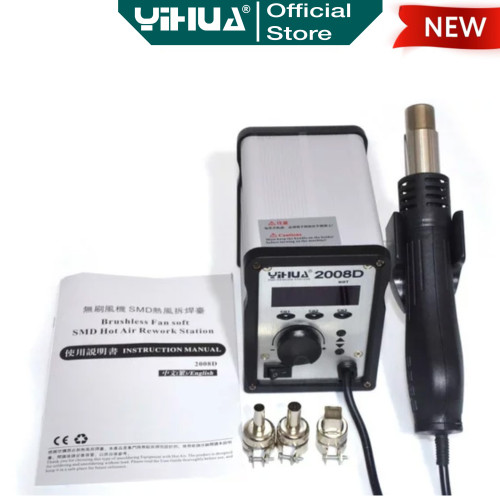 Yihua 2008D Blower Station Digital Solder Uap Hot Air Gun SMD Rework