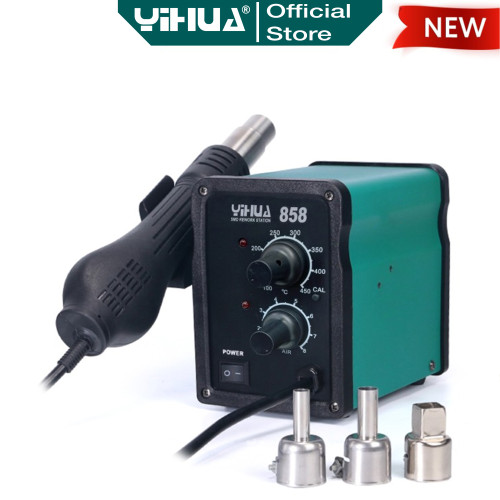 Yihua 858 Blower Solder Uap Hot Air SMD Rework Analog Station Original