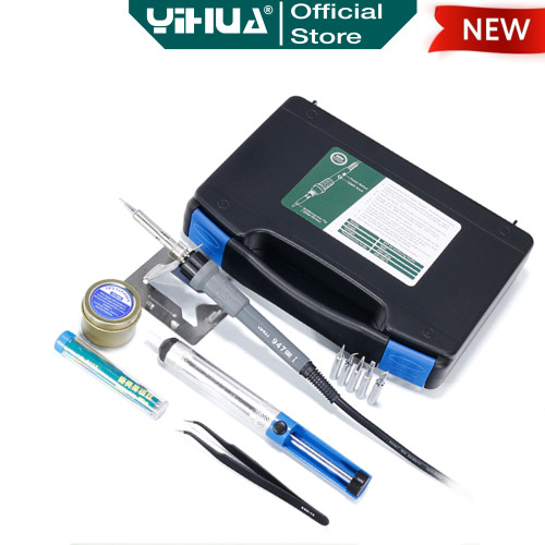 Yihua 947-I Solder Tangan Listrik Tool Kit Set Reparasi Elektronik BOX