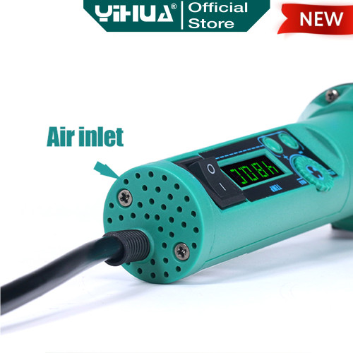 Yihua 8858-I Digital Blower Portable Solder Uap Hot Air Gun Rework ORI