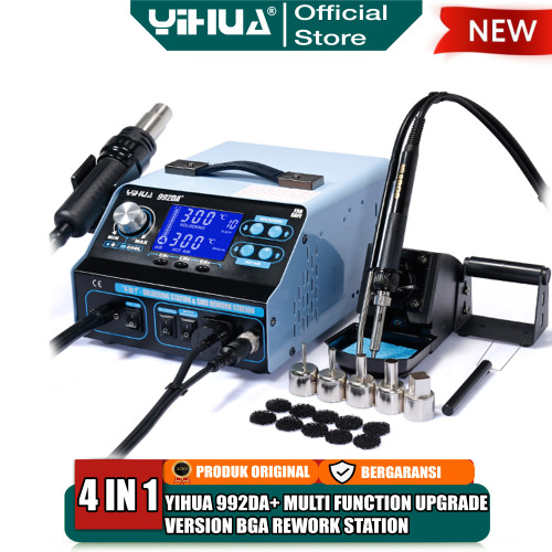 Yihua 992DA+ Solder Station Blower Uap Hot Air + Vaccum Pengisap Asap