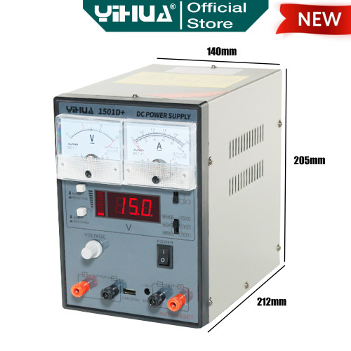 Yihua 1501D+ Power Supply HP Manual 1A Pulus Kabel 15V 1Amper Original