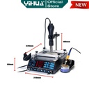 Yihua 853AAA Blower Uap Hot Air Gun Solder Station 3 IN1 Preheater ORI