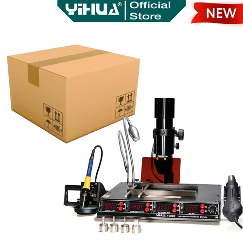 Yihua 1000B 4 IN 1 Blower Uap Infrared Lamp Solder Preheating Station