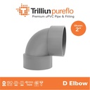 Fitting Pipa uPVC Trilliunpureflo D Elbow 2" Inch