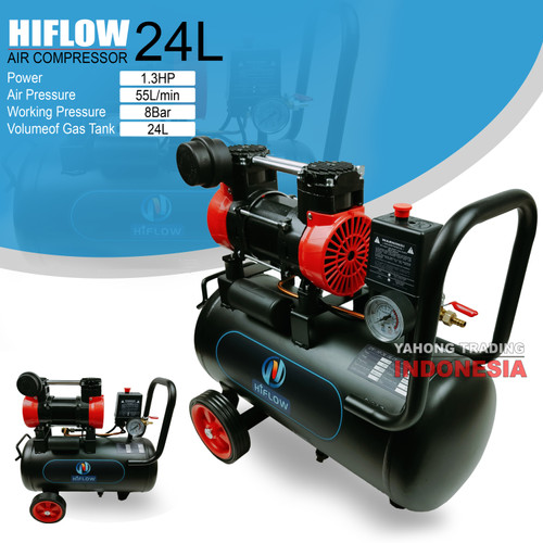 Kompresor Udara Angin Tanpa Oli 24L Air Compressor 1.3Hp 24L