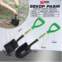 Sekop Pasir Besar Lancip Persegi Skup Besi Skop Taman Kebun Shovel