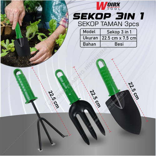 Sekop Taman Kebun Mini Besi 1 SET