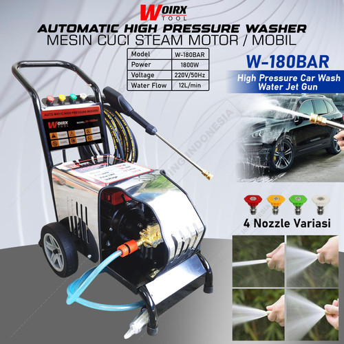 WOIRX Jet Cleaner 180 bar High Pressure Mesin Semprot Cuci Motor Mobil