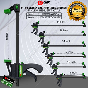 Klem F Clamp Alat Penjepit Kayu 6" 8" 10" 12" 14" 18" 24" inch
