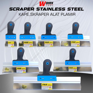 Scraper Kape Alat Plamir Stainless Steel Alat Plamir Compon Aci