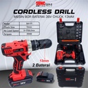 Mesin Bor Baterai Cordless Drill Batere 10mm 13mm 12V 36V