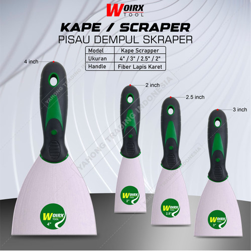 Kape Gagang Fiber Karet 2" 2.5" 3" 4" inch Scraper Besi