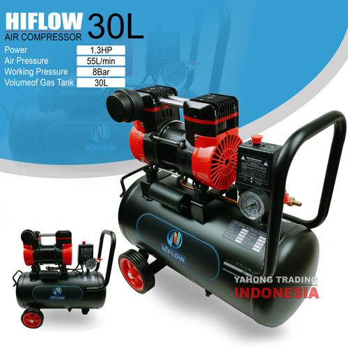 Kompresor Udara Angin Tanpa Oli 30L Air Compressor 1.3Hp 30L
