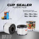 Plastik Roll LID CUP SEALER Pres Minuman 1000 1200 CUP POLOS MOTIF