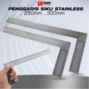 Penggaris Siku Tukang Stainless 250mm 300mm