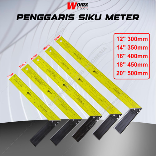 Penggaris Siku Tukang 12" 14" 16" 18" 20"